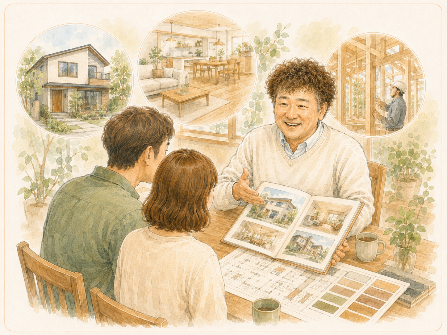 倉吉市・鳥取県中部の新築・リフォーム施工事例を紹介するもりもと工務店のイラスト