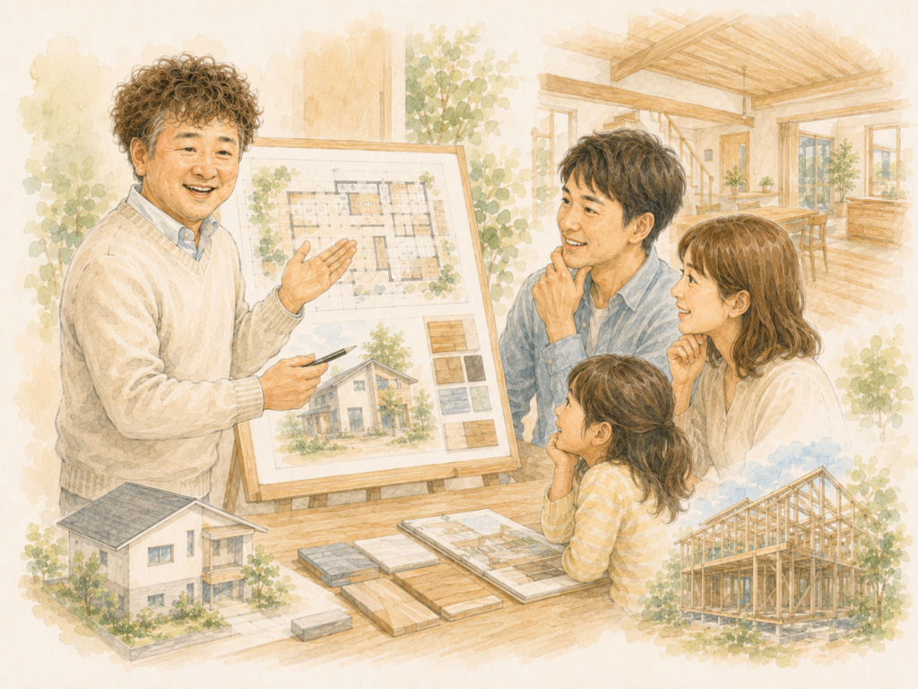 もりもと工務店新築の説明を説明した図解
